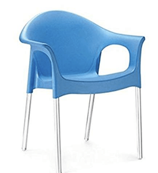 Nilkamal NS10SS Plastic Mid Back with Arm Chair | Chairs for Home| Dining Room| Bedroom| Kitchen| Living Room| Office - Outdoor - Garden | Dust Free |100% Polypropylene Stackable Chairs | Set of 4 - Image 2